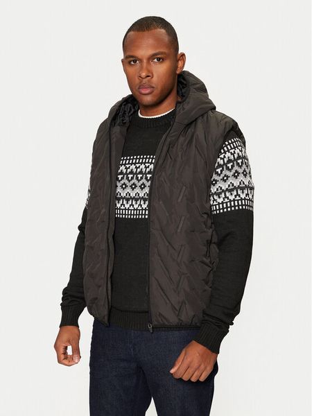 Brave Soul Bezrękawnik MJK-INFERNO Szary Regular Fit. Szare kamizelki męskie Brave Soul, m, z syntetyku. Za 109.99 zł.