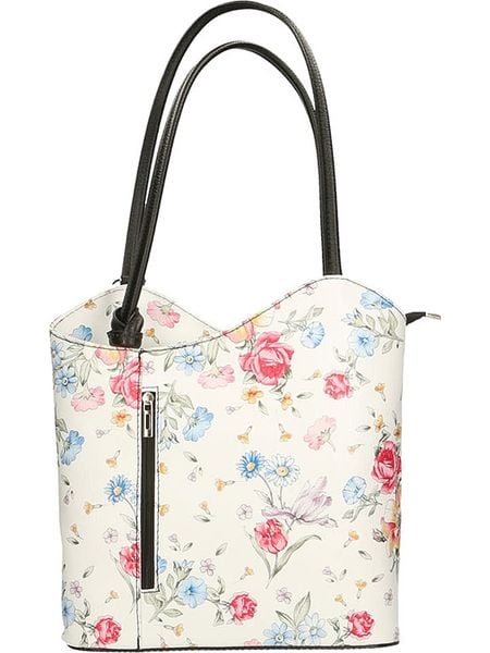 ORE10 Skórzana torebka w kolorze biało-czarnym - 27 x 30 x 9 cm rozmiar: onesize. Białe torebki klasyczne damskie ORE10, bez wzorów, z materiału, bez dodatków. Za 130.99 zł.