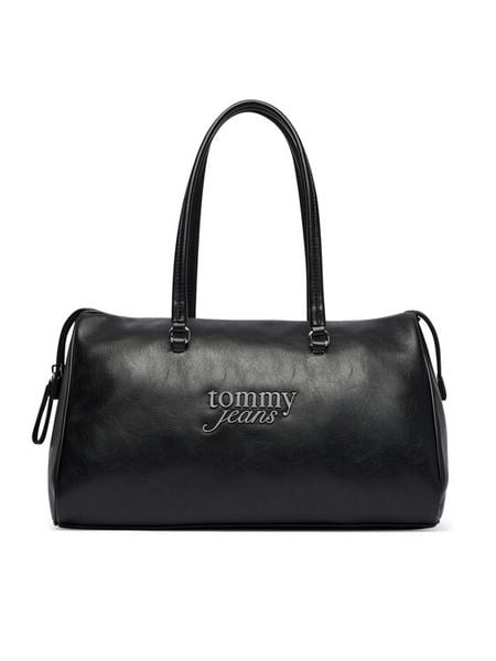 Tommy Jeans Torebka Tjw Bold Script AW0AW19054 Czarny. Czarne torebki klasyczne damskie Tommy Jeans, bez wzorów, z jeansu, bez dodatków. Za 529.99 zł.