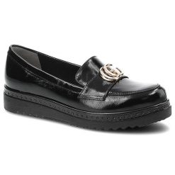 Czarne Półbuty Dwunasty Shoes Damskie Modne Buty. Czarne półbuty damskie Dwunasty Shoes, bez wzorów, ze skóry, bez obcasa, na platformie. Za 229.00 zł.