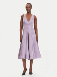 PINKO Sukienka koktajlowa Smergo 104912 A2DL Fioletowy Regular Fit. Fioletowe sukienki damskie Pinko, bez wzorów, z syntetyku, wizytowe, bez kołnierzyka, bez ramiączek. Za 2,189.00 zł.