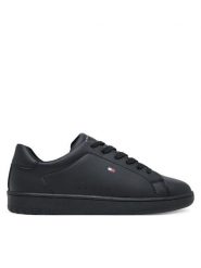 Tommy Hilfiger Sneakersy Low Cut Lace-Up T3X9-34073-1355 Czarny. Czarne buty sportowe chłopięce Tommy Hilfiger, ze skóry, bez zapięcia. Za 239.99 zł.