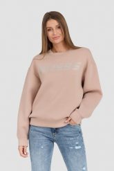 GUESS Beżowa bluza z cyrkoniami Cecilia. Czarne bluzy bez kaptura damskie Guess, s, z elastanu. W wyprzedaży za 327.99 zł.