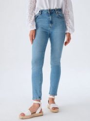 LTB Dżinsy "Freya" - Slim fit - w kolorze błękitnym rozmiar: W25. Niebieskie jeansy damskie LTB, z podwyższonym stanem. Za 70.24 zł.