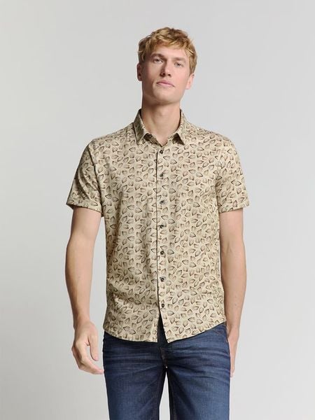 No Excess Koszula - Regular fit - w kolorze beżowym rozmiar: S. Brązowe koszule męskie No Excess, s, bez wzorów, bez kołnierzyka, bez ramiączek. Za 82.83 zł.