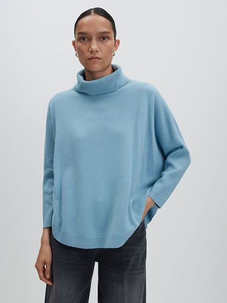 Someday Golf w kolorze błękitnym rozmiar: S. Niebieskie golfy damskie Someday, s, bez wzorów, z wełny, bez ramiączek. Za 217.99 zł.