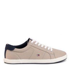 Tenisówki Tommy Hilfiger. Brązowe trampki i tenisówki męskie Tommy Hilfiger, bez wzorów, bez zapięcia. Za 199.99 zł.