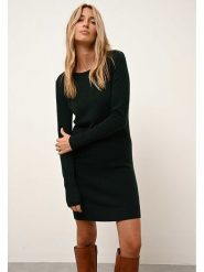 Just Cashmere Kaszmirowa sukienka "Susan" w kolorze ciemnozielonym rozmiar: L. Zielone sukienki damskie Just Cashmere, na co dzień, l, bez wzorów, z kaszmiru, bez kołnierzyka, bez ramiączek, midi, proste. Za 414.33 zł.