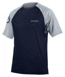 Koszulka rowerowa męska Endura Singletrack ink. Niebieskie t-shirty sportowe męskie ENDURA, l, z materiału, bez ramiączek, na fitness i siłownię. Za 219.99 zł.
