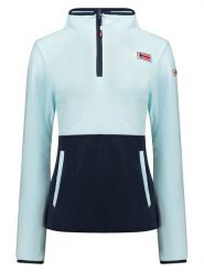 Geographical Norway Bluza polarowa "Touki" w kolorze granatowo-błękitnym rozmiar: XXL. Niebieskie bluzy bez kaptura damskie Geographical Norway, xxl, z polaru. Za 62.03 zł.