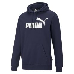 Męska bluza z kapturem z dużym logo Essentials PUMA Peacoat Blue. Fioletowe bluzy z kapturem męskie Puma, m. W wyprzedaży za 182.80 zł.