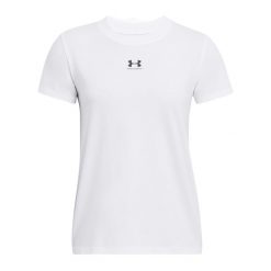 Koszulka damska Under Armour Rival Core. Białe bluzki damskie Under Armour, m, bez wzorów, bez ramiączek. Za 128.66 zł.