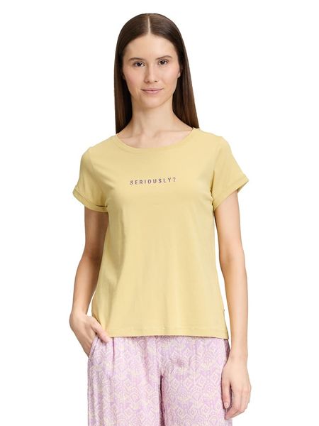 CARTOON Koszulka w kolorze żółtym rozmiar: 44. Żółte t-shirty damskie Cartoon, bez wzorów, bez kołnierzyka. Za 43.99 zł.