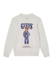 Guess Sweter N6RR01 Z2ZK2 Écru Regular Fit. Swetry chłopięce Guess, z aplikacjami, z wiskozy, bez kołnierzyka. Za 219.99 zł.