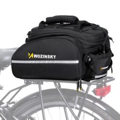 Torba rowerowa na bagażnik Wozinsky wodoodporna 35 L czarny. Czarne torebki klasyczne damskie Wozinsky, bez wzorów, bez dodatków. Za 220.99 zł.