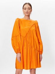Gestuz Sukienka koktajlowa Hesla 10906964 Pomarańczowy Regular Fit. Brązowe sukienki damskie Gestuz, bez wzorów, z syntetyku, wizytowe, bez kołnierzyka, bez ramiączek. Za 389.99 zł.