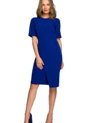 Stylove Sukienka w kolorze niebieskim rozmiar: L. Niebieskie sukienki damskie Stylove, na co dzień, l, bez wzorów, bez kołnierzyka, bez ramiączek, midi, proste. Za 236.61 zł.