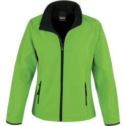 Kurtka Result Softshell Femme Printable. Czarne kurtki damskie RESULT, bez wzorów, z softshellu, bez kaptura. Za 159.00 zł.