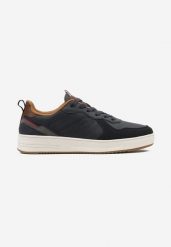 Granatowo-Brązowe Buty Sportowe Sneakersy z Perforacją z Boku Baxlita. Niebieskie buty sportowe na co dzień męskie Born2be, bez zapięcia. Za 139.99 zł.