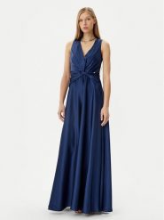 Rinascimento Sukienka wieczorowa CFC0122455003 Granatowy Regular Fit. Niebieskie sukienki damskie RINASCIMENTO, s, bez wzorów, z syntetyku, wizytowe, bez kołnierzyka, bez ramiączek. Za 539.99 zł.
