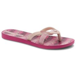 Różowe Japonki Ipanema Wodoodporne Klapki Damskie. Czerwone klapki damskie Ipanema, bez wzorów, bez obcasa. Za 55.00 zł.