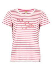 Roadsign Koszulka w kolorze różowo-białym rozmiar: L. Białe bluzki damskie Roadsign, l, bez wzorów, z bawełny, bez kołnierzyka, bez ramiączek. Za 43.99 zł.