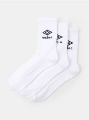 Skarpetki 3 pack Umbro - biały. Białe skarpetki męskie Sinsay, bez wzorów. Za 19.99 zł.