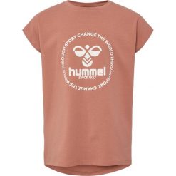 Koszulka dla dziewczynki Hummel Jumpy. Brązowe koszulki dziewczęce HUMMEL, bez wzorów, z dżerseju, bez ramiączek. Za 132.00 zł.