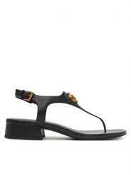 MICHAEL Michael Kors Sandały Mckenzie 40T6MZFS1L Czarny. Czarne sandały damskie MICHAEL Michael Kors, bez wzorów, ze skóry, bez obcasa, na płaskiej podeszwie. Za 719.99 zł.