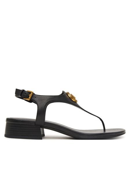 MICHAEL Michael Kors Sandały Mckenzie 40T6MZFS1L Czarny. Czarne sandały damskie MICHAEL Michael Kors, bez wzorów, ze skóry, bez obcasa, na płaskiej podeszwie. Za 719.99 zł.