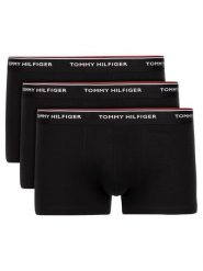 Tommy Hilfiger Komplet 3 par bokserek 3P Lr Trunk 1U87903841 Czarny. Czarne bokserki męskie Tommy Hilfiger, bez wzorów, z bawełny. Za 179.99 zł.