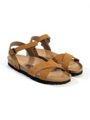 BACKSUN Sandały w kolorze karmelowym rozmiar: 39. Brązowe sandały damskie Backsun, bez wzorów, bez obcasa. Za 130.99 zł.