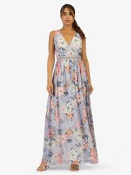 APART Sukienka w kolorze błękitno-jasnoróżowym rozmiar: 44. Niebieskie sukienki damskie Apart, bez wzorów, bez kołnierzyka, bez ramiączek, maxi. Za 217.99 zł.