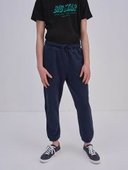 BIG STAR Spodnie dresowe w kolorze granatowym rozmiar: M. Niebieskie spodnie dresowe męskie Big Star, bez wzorów, z dresówki. Za 99.99 zł.