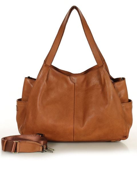 Torebka damska worek hobo bag skóra naturalna - MARCO MAZZINI brąz camel. Brązowe torebki klasyczne damskie bez wzorów, ze skóry, bez dodatków. Za 599.00 zł.