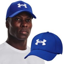Czapka z daszkiem męska Under Armour Blitzing Cap. Niebieskie czapki męskie Under Armour, bez wzorów, sportowe. Za 79.99 zł.