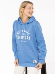 Zwillingsherz Bluza "Everyday" w kolorze błękitnym rozmiar: S/M. Niebieskie bluzy z kapturem damskie Zwillingsherz, m. Za 187.96 zł.