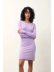 AUTHENTIC CASHMERE Kaszmirowa sukienka "Armet" w kolorze fioletowym rozmiar: M. Różowe sukienki damskie AUTHENTIC CASHMERE, na lato, m, bez wzorów, z kaszmiru, bez kołnierzyka, bez ramiączek, mini. Za 391.59 zł.