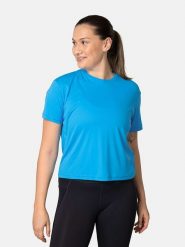 KARI TRAA Koszulka sportowa "Una" w kolorze niebieskim rozmiar: S. Niebieskie bluzki sportowe damskie Kari Traa, s, z materiału, bez kołnierzyka, bez ramiączek. Za 100.99 zł.