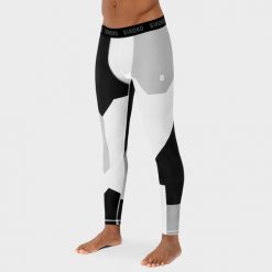 Legginsy termoaktywne do sportów zimowych męskie SIROKO Bansko. Czarne bielizna termoaktywna męska SIROKO, l, bez wzorów, z elastanu. Za 207.00 zł.