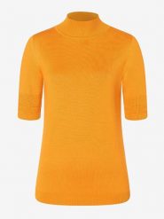 More & More Sweter w kolorze pomarańczowym rozmiar: 34. Pomarańczowe golfy damskie MORE & MORE, bez wzorów, bez ramiączek. Za 65.38 zł.