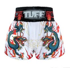 Spodenki treningowe TUFF Green Dragon. Białe szorty damskie TUFF, bez wzorów, z materiału, biznesowe. Za 149.00 zł.
