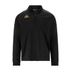 Kurtka z dresu Kappa Gassolo. Czarne kurtki męskie Kappa, bez wzorów, z dresówki, eleganckie, bez kaptura. W wyprzedaży za 173.80 zł.