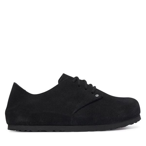 Półbuty Birkenstock. Czarne półbuty damskie Birkenstock, bez wzorów, bez obcasa, na płaskiej podeszwie. Za 719.99 zł.