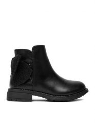 DeeZee Botki CEO-CS2920-11 Czarny. Czarne botki dziewczęce DeeZee, bez wzorów, z materiału, bez ramiączek. Za 129.99 zł.