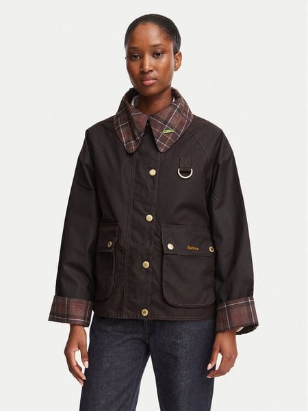 Barbour Kurtka przejściowa Spey LWX1581RU91 Brązowy ciemny Regular Fit. Brązowe kurtki damskie Barbour, bez wzorów, z bawełny, bez kaptura. Za 1,869.00 zł.