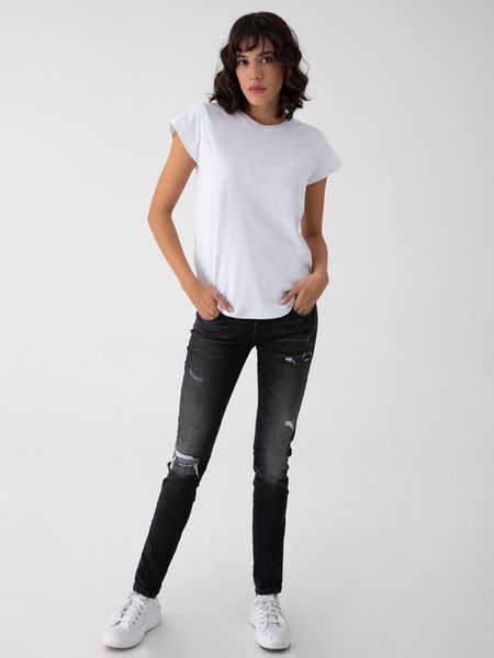 LTB Dżinsy "Molly M" - Slim fit - w kolorze antracytowym rozmiar: W25/L34. Czarne jeansy damskie LTB, z podwyższonym stanem. Za 83.22 zł.