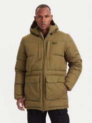 Reebok Kurtka zimowa RCC00077 Zielony ciemny Regular Fit. Zielone kurtki męskie Reebok, na zimę, m, bez wzorów, z syntetyku, bez kaptura. Za 449.99 zł.