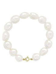 Pearline Złota bransoletka z perłami rozmiar: onesize. Białe bransoletki damskie Pearline, złote. Za 413.99 zł.