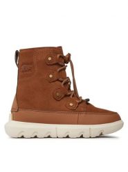 Sorel Śniegowce Youth Sorel Explorer™ Lace Wp NY4897-242 Brązowy. Brązowe kozaki dziewczęce Sorel, bez wzorów, ze skóry, bez obcasa. Za 499.99 zł.